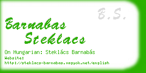 barnabas steklacs business card